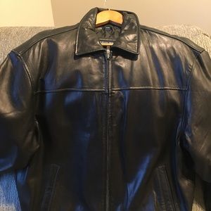 Men’s Tommy Hilfiger Lined Leather Bomber Jacket